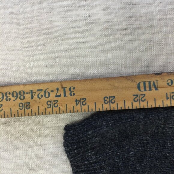 REI Sweater Mens XL Black 100% Virgin Wool Knit Long Sleeve Quarter Zip Pullover - Picture 11 of 11